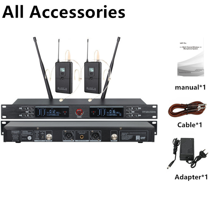 Ribbon Microphone - ميكروفون لاسلكي خارجي ثنائي القنوات UR-2000-H