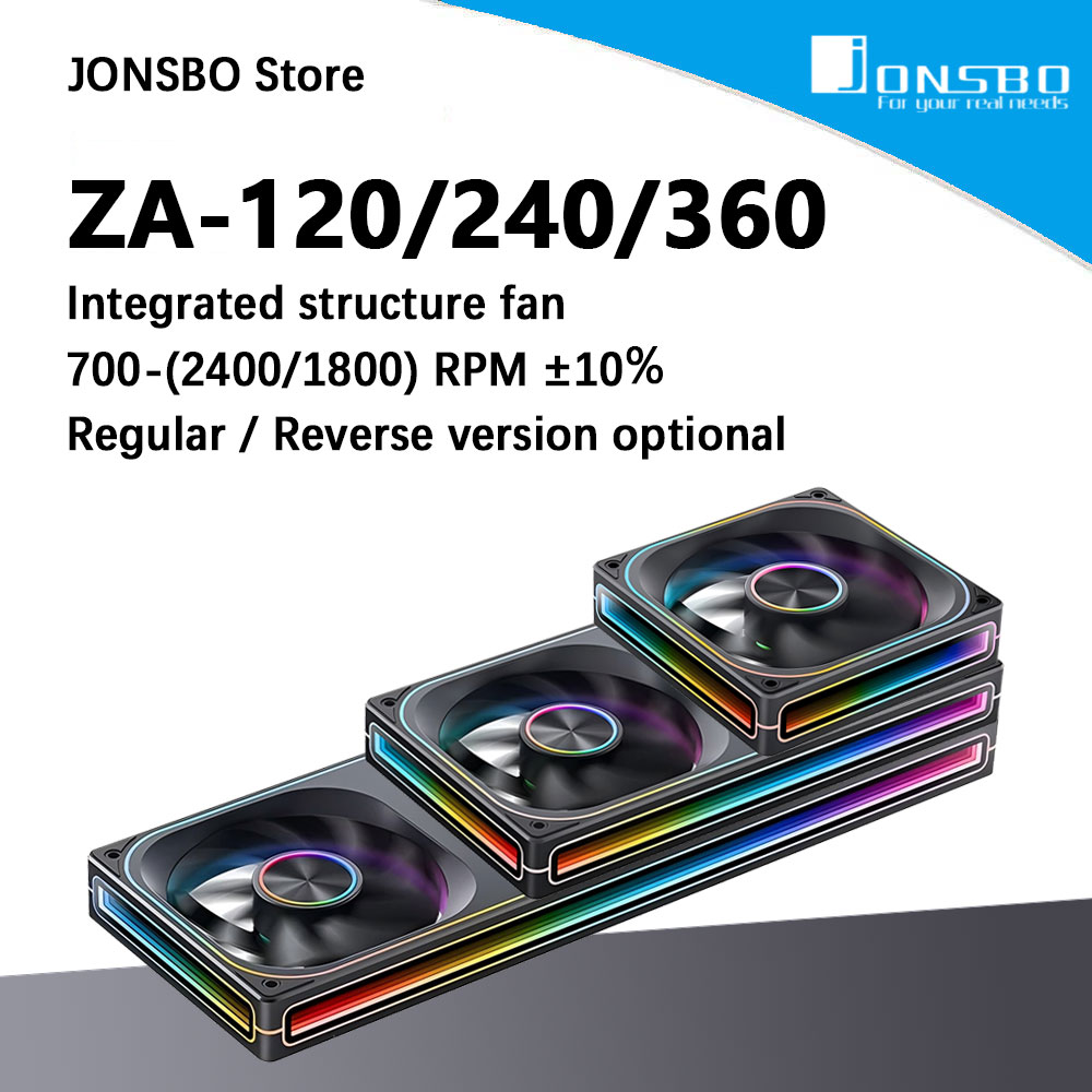Heatsink Aluminum - جونسبو ZA-120/240/360 ARGB 12/24/36 سنتيمتر مروحة