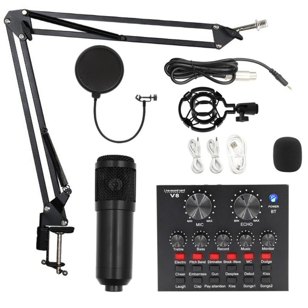 Condenser Microphone Kit - طقم ميكروفون مكثف BM800 للبث المباشر