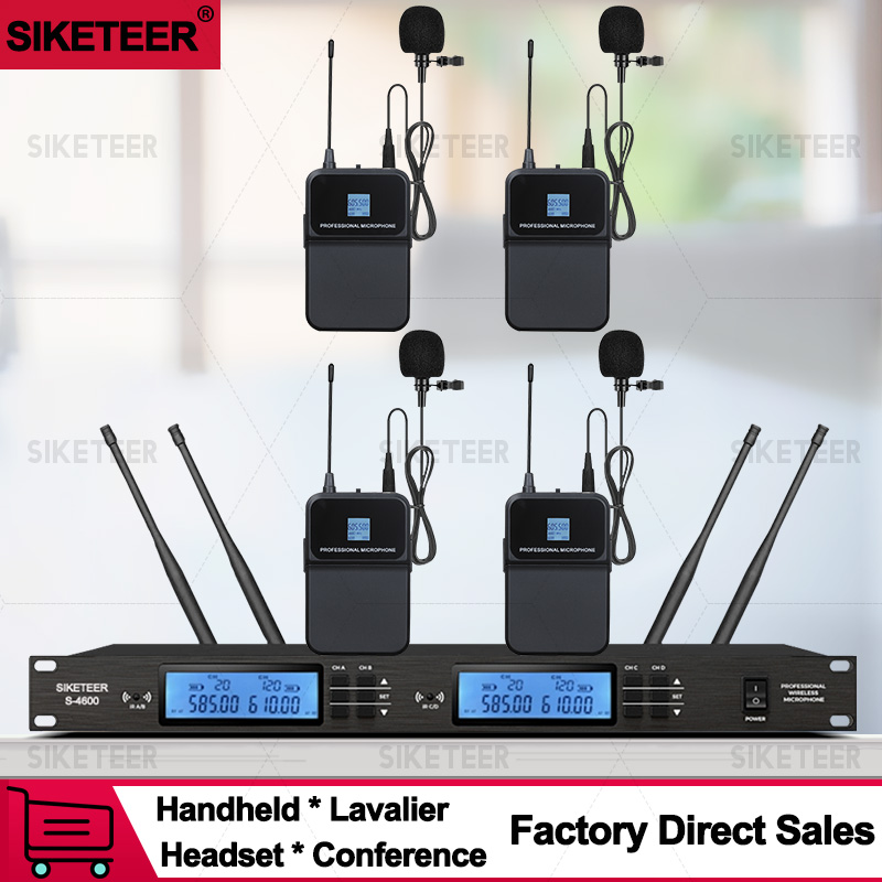 Condenser Microphone Kit - ميكروفون لاسلكي احترافي UHF بغطاء معدني