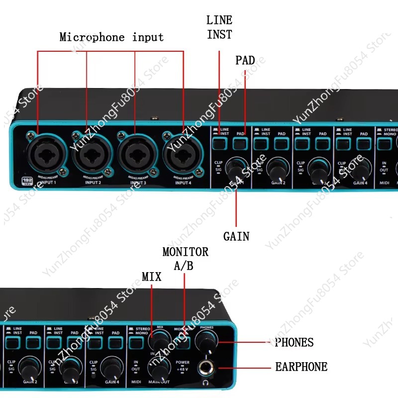المهنية 3rd الجيل 4x4 USB الكم - مراجعة Usb Sound Card وسعره