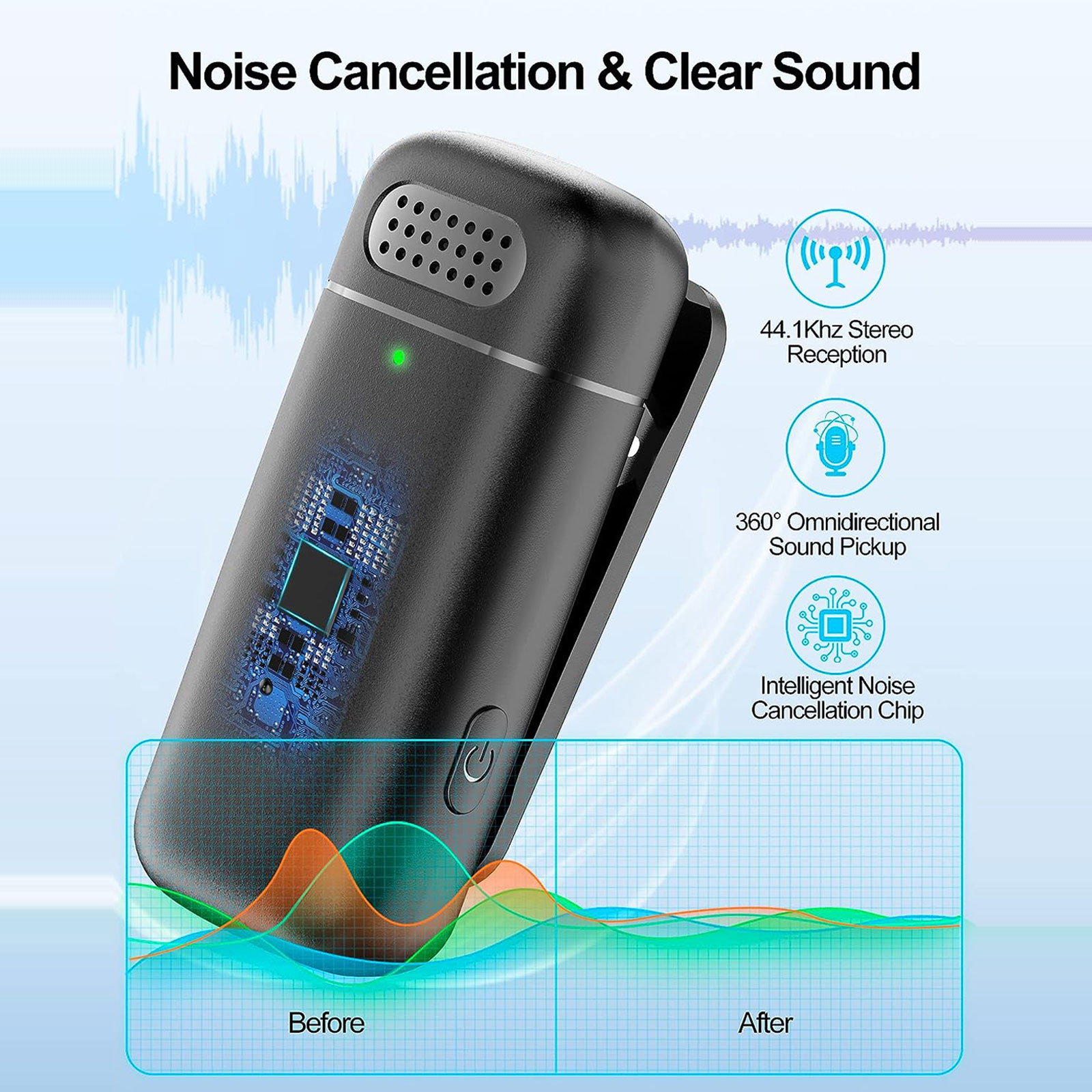ميكروفون لاسلكي مزدوج مع علبة  - مراجعة Condenser Microphone Kit وسعره