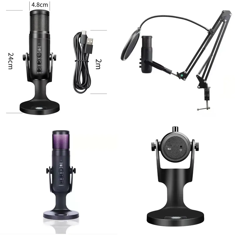 ميكروفون مكثف لاسلكي USB احترا - مراجعة Condenser Microphone Kit وسعره