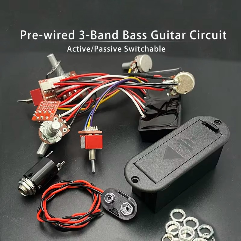 دائرة مضخم صوت جيتار باس ثلاثي - مراجعة Passive Preamp وسعره
